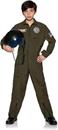 Navy Top Gun Pilot Jumpsuit Child Costume