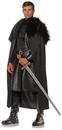 Renaissance Man Faux Leather Costume Cape with Faux Fur Shawl