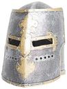 Knight Box Helmet Silver Adult Costume OS
