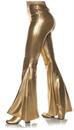 70'S Gold Metallic Bell Bottoms Adult Costume