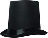 Black Stove Pipe Top Hat Adult Costume Accessory