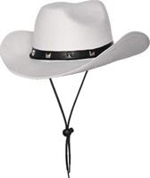 White Cowboy Hat Adult Costume Accessory