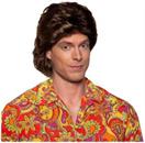 70's Disco Adult Costume Wig | Brown