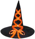 Witch Hat with Ribbon Adult Costume Accessory | Orange