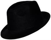 Black Felt Fedora Adult Costume Accessory