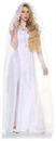 White Tulle Cape with Extended Hood Adult Costume