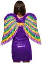 Mardi Gras Double Sided Feather Wings Adult Costume Accessory