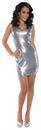 Silver Shimmer Short Sequin Dress Adult Costume
