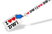 Doctor Who Lanyard: "I Heart the Doctor" with 2D TARDIS Charm