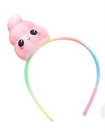 Glitter Galaxy Plush Pink Poop Emoji Child Costume Headband