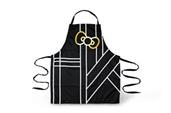 Hello Kitty Pinache Black and Gold Adult Kitchen Apron