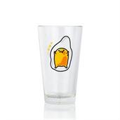 OFFICIAL Gudetama Lazy Egg Glass | Feat. Gudetama Laying Face Up | 16 Oz. Cup