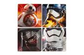 Star Wars Melamine Plate Set - 4 Pieces - Stormtrooper, Kylo Ren, and BB8
