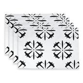 Star Wars Black X-Wing Fighter White Outdoor Dining Placemats - Set Of 4