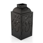 Star Wars Black Stamped Lantern | Rebel Insignia Pattern | 14 Inches Tall