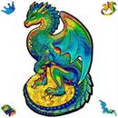 Guarding Dragon 330 Piece Shaped Wooden Jigsaw Puzzle