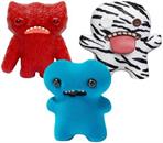 Fuggler 2.5 Inch Figure 3-Pack | Brown, Zebra Print, Blue