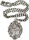 Steampunk Silver Gear Costume Necklace
