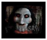 Saw Jigsaw Screen Spooky Scenes Cling